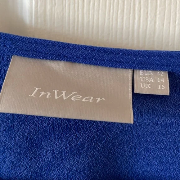 Royal cobalt blue dress plus pockets - Picture 3 of 7